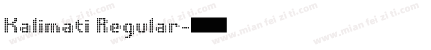 Kalimati Regular字体转换
